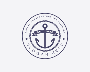 Ribbon - Sailor Anchor Rope logo design