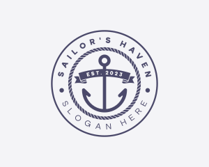 Sailor Anchor Rope logo design