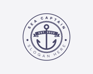 Sailor Anchor Rope logo design