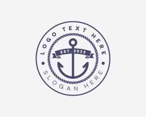 Yacht - Sailor Anchor Rope logo design