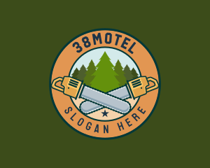 Forest Woodcutting Chainsaw  Logo