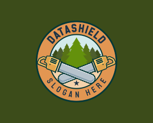 Forest Woodcutting Chainsaw  Logo