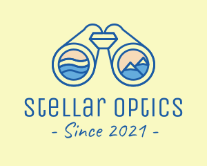 Telescope - Binocular Outdoor Activity logo design