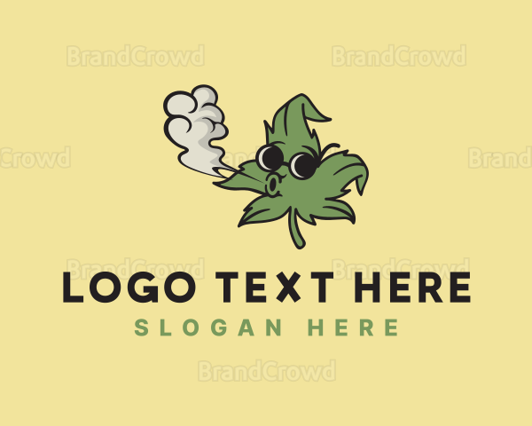 Marijuana Plant Smoke Logo