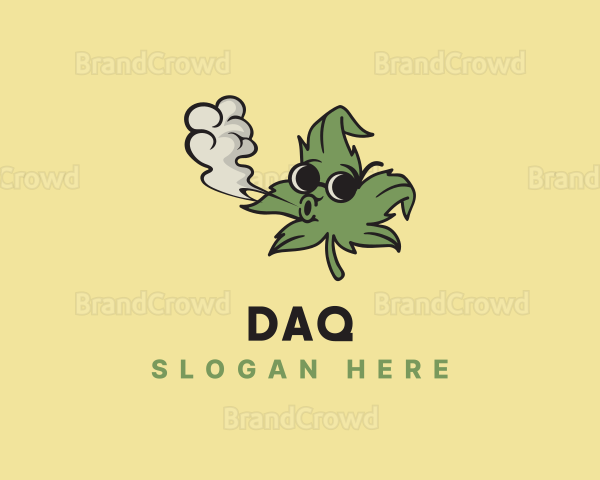 Marijuana Plant Smoke Logo