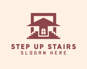 Staircase - House Arrow Staircase logo design
