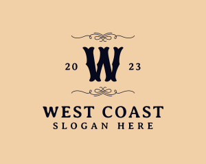 Vintage Ornate Elegant Western logo design