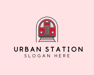 Subway Train Station logo design