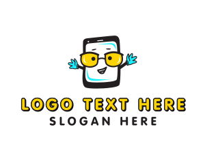 Smartphone - Happy Phone Gadget logo design