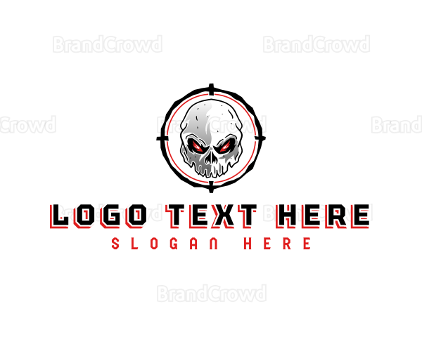 Skull Crosshair Target Logo