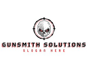 Firearms - Skull Crosshair Target logo design