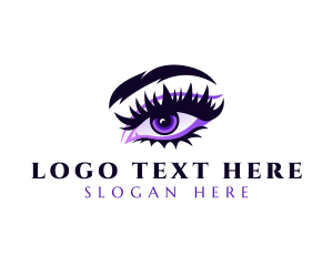Glam - Feminine Eyelashes Beauty logo design