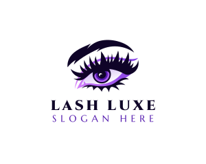 Feminine Eyelashes Beauty logo design