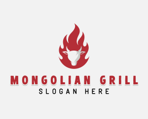 Barbecue Beef Grilling logo design