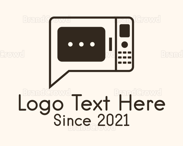 Brown Microwave Chat Logo