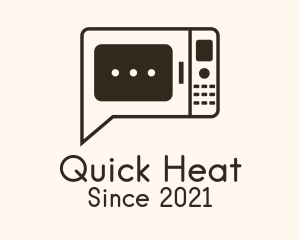 Brown Microwave Chat logo design