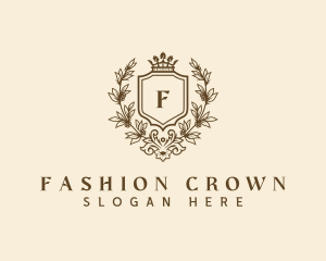 Royal Crown Shield Wreath  logo design