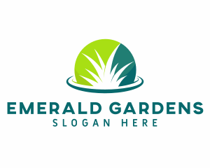 Grass Yard Gardening logo design