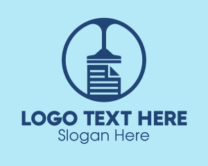 Squeegee - Vacuum Cleaning File logo design