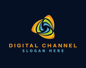 Channel - Creative Media Vortex logo design