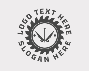 Saw - Gray Saw Carpentry logo design