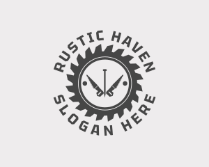 Circular Saw Carpentry logo design