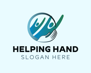 People Helping Hand logo design