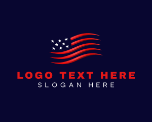 National - National American Flag logo design