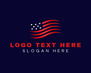 Usa - National American Flag logo design