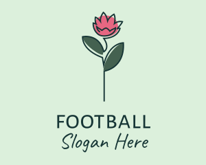 Yogi - Pink Flower Stalk logo design
