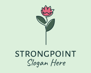 Treatment - Pink Flower Stalk logo design