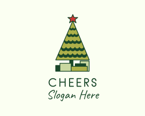 Star - Christmas Tree Gift logo design