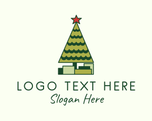Festive Season - Christmas Tree Gift logo design