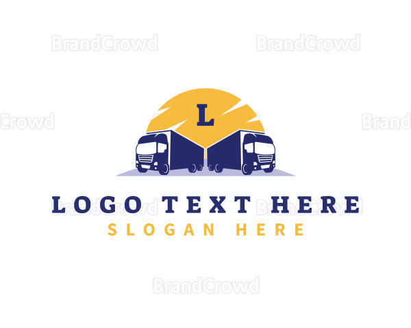 Logistic Delivery truck Logo