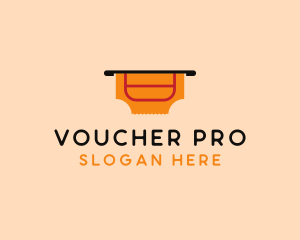 Voucher - Ticket Coupon Pass logo design