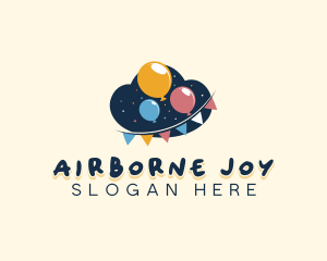 Birthday Party Balloon logo design