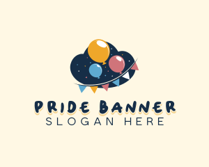 Birthday Party Balloon logo design