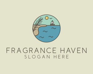 Ocean River Lake Boat logo design