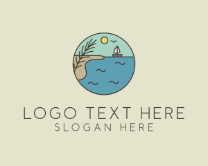 Lagoon - Ocean River Lake Boat logo design