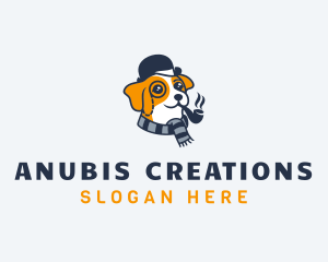 Detective Pet Dog  logo design