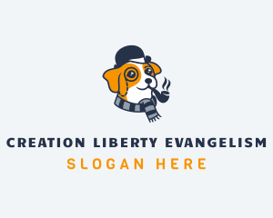 Detective Pet Dog  logo design