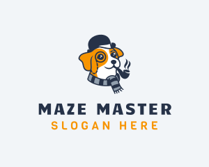 Detective Pet Dog  logo design