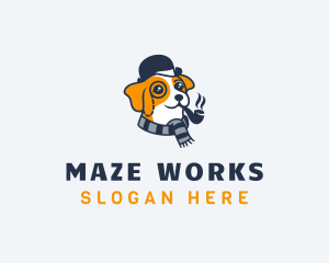 Detective Pet Dog  logo design