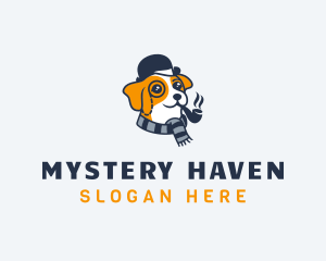 Detective Pet Dog  logo design