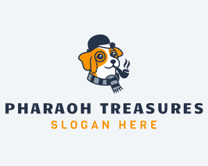 Detective Pet Dog  logo design