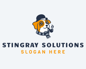 Detective Pet Dog  logo design