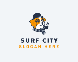 Detective Pet Dog  logo design