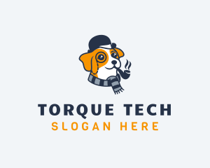 Detective Pet Dog  logo design