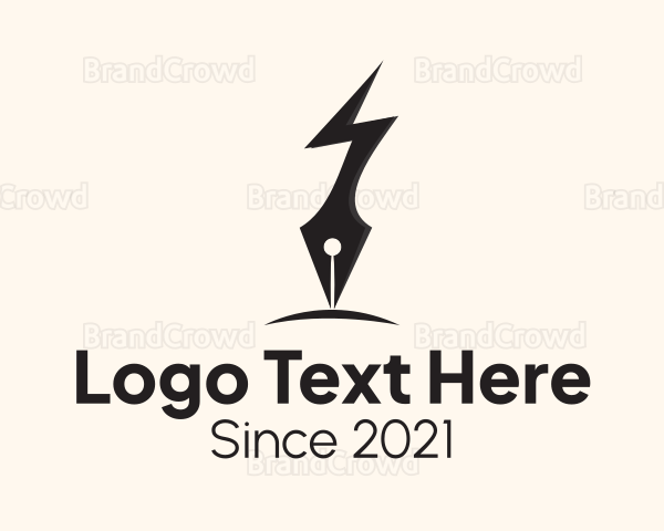 Lightning Bolt Pen Logo