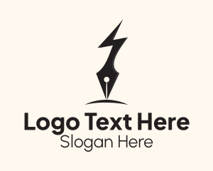 Lightning Bolt Pen Logo